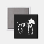 Skeleton Bull Terrier Dog Magnet (Vorderseite/Rückseite)