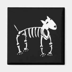 Skeleton Bull Terrier Dog Magnet