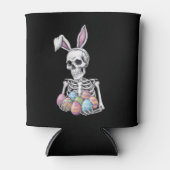 Skeleton Bunny Holding Ostereier Funny Rabbit Dosenkühler (Vorderseite)