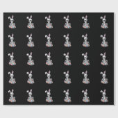Skeleton Bunny Holding Ostereier Funny Rabbit Geschenkpapier (Flach)