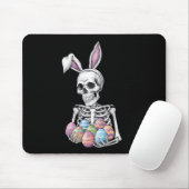 Skeleton Bunny Holding Ostereier Funny Rabbit Mousepad (Mit Mouse)