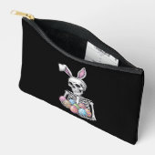 Skeleton Bunny Holding Ostereier Funny Rabbit Zubehörtasche (Offen)