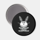 Skeleton Bunny Magnet (Vorderseite/Rückseite)