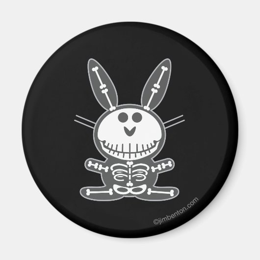 Skeleton Bunny Magnet (Vorne)