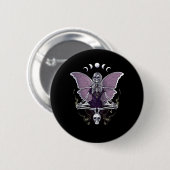 Skeleton Butterfly Goth Button (Vorne & Hinten)