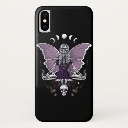 Skeleton Butterfly Goth Case-Mate iPhone Hülle (Rückseite)