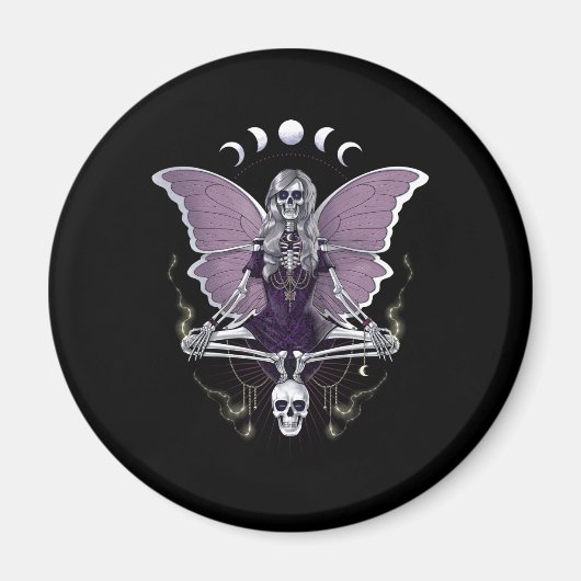 Skeleton Butterfly Goth Magnet (Vorne)