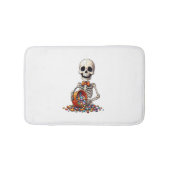 Skeleton Candy Bowl Halloween Badematte (Vorderseite)