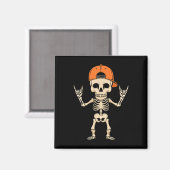 Skeleton Cap Halloween Punk Rock Men Boys Magnet (Vorderseite/Rückseite)