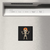 Skeleton Cap Halloween Punk Rock Men Boys Magnet (In Situ (Geschirrspüler))