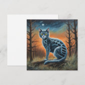 Skeleton Cat Einladung (Vorne/Hinten)