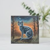 Skeleton Cat Einladung (Stehend Vorderseite)