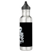 Skeleton Cat Halloween Funny Cute Spooky Essential Edelstahlflasche (Rechts)