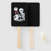 Skeleton Cat Halloween Funny Cute Spooky Essential Fächer (Vorne und Hinten)