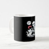 Skeleton Cat Halloween Funny Cute Spooky Essential Kaffeetasse (Vorderseite Links)