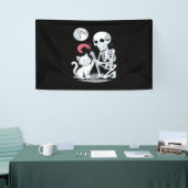 Skeleton Cat Halloween Funny Niedlich Spooky Essen Banner (Messeveranstaltung)