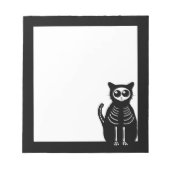 Skeleton Cat Halloween Notizblock (Vorderseite)