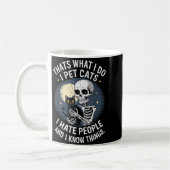 Skeleton Cat Kitten Lover Skull Kitty Pet Owner Kaffeetasse (Links)