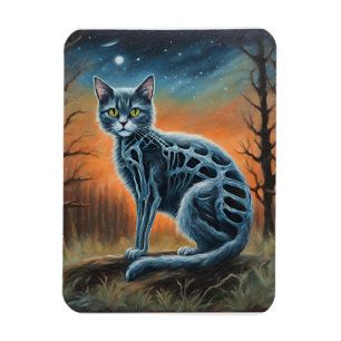 Skeleton Cat Magnet