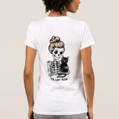Skeleton Cat Mama - Spooky Niedlich Gothic Cat Lov T-Shirt (Rückseite)
