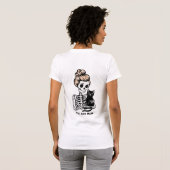 Skeleton Cat Mama - Spooky Niedlich Gothic Cat Lov T-Shirt (Schwarz voll)