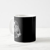 Skeleton Cat Skull Kitty Niedlich Ghost Halloween Kaffeetasse (Vorderseite Links)