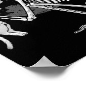Skeleton Cat Skull Kitty Niedlich Ghost Halloween  Poster (Ecke)