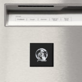 Skeleton Cat Skull Kitty Niedlich Goth Halloween C Magnet (In Situ (Geschirrspüler))
