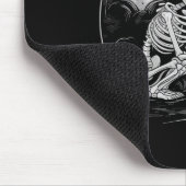 Skeleton Cat Skull Kitty Niedlich Goth Halloween C Mousepad (Ecke)