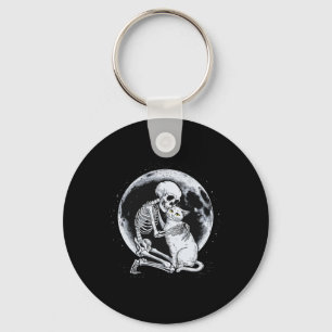 Skeleton Cat Skull Kitty Niedlich Goth Halloween C Schlüsselanhänger