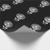 Skeleton Cat Skull Kitty Niedlich Goth Halloween Geschenkpapier (Ecke)