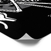 Skeleton Cat Skull Kitty Niedlich Goth Halloween M Poster (Ecke)