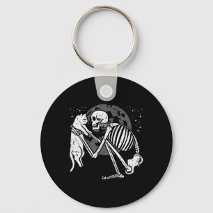 Skeleton Cat Skull Kitty Niedlich Goth Halloween M Schlüsselanhänger