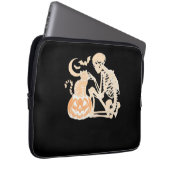 Skeleton Cat Skull Kitty Niedlich Halloween Design Laptopschutzhülle (Vorne Rechts)