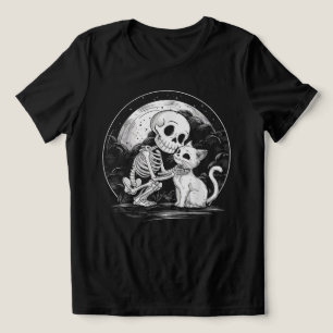 Skeleton Cat Skull Kitty - Niedliches Goth Hallowe Tri-Blend Shirt