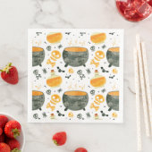 Skeleton & Cauldron Spooky Halloween-Party Napkin Serviette (Beispiel)