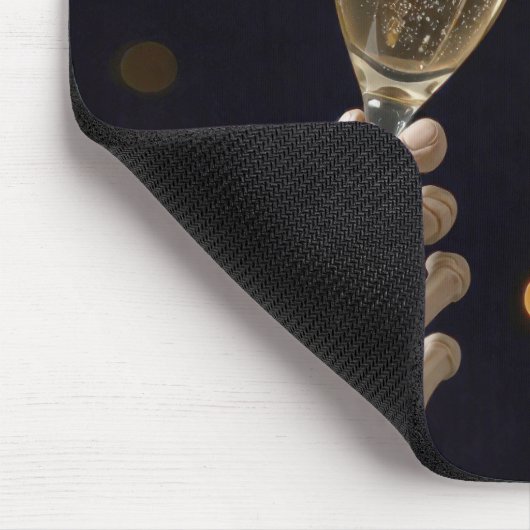 Skeleton Champagne Toast Mousepad (Ecke)