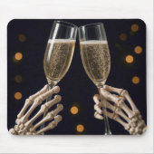 Skeleton Champagne Toast Mousepad (Vorne)
