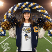 Skeleton Cheerleader Halloween School Spirit T-Shirt