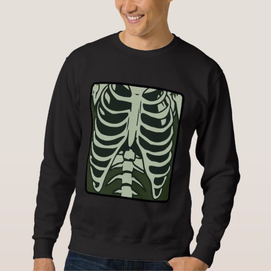 Skeleton Chest X Ray Costume Horror Human Radiogr Sweatshirt (Vorderseite)