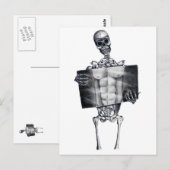Skeleton Chest Xray White Postcard Postkarte (Vorne/Hinten)