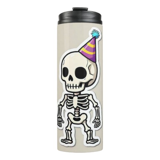 "Skeleton Chic Stickers" Thermosbecher (Vorderseite)