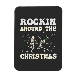 Skeleton Christmas Dance Magnet
