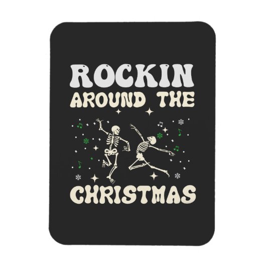 Skeleton Christmas Dance Magnet (Vertikal)