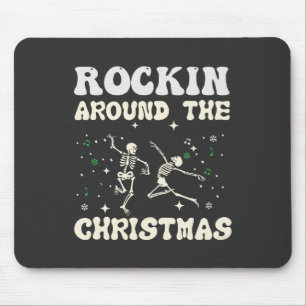 Skeleton Christmas Dance Mousepad