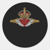 Skeleton Claddagh Color Runder Aufkleber (Vorderseite)