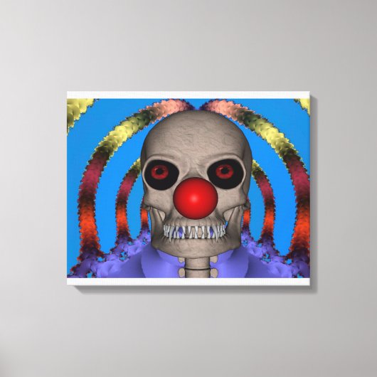 Skeleton Clown Leinwanddruck (Vorderseite)