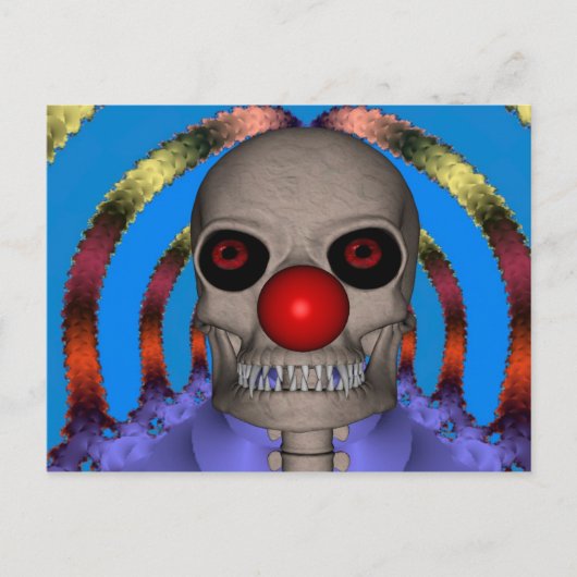 Skeleton Clown Postkarte (Vorderseite)