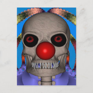 Skeleton Clown Postkarte