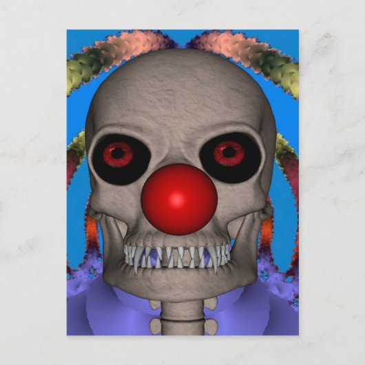 Skeleton Clown Postkarte (Vorderseite)
